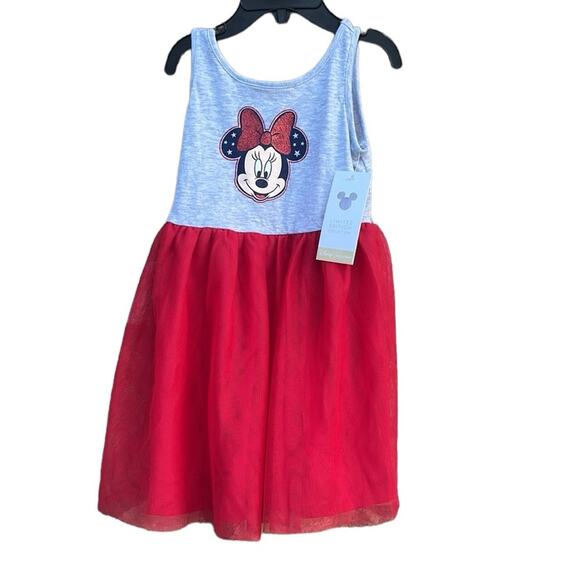Disney x Jumping Beans Minnie Mouse tutu dress red gray blue size 24 months NEW - Picture 1 of 5